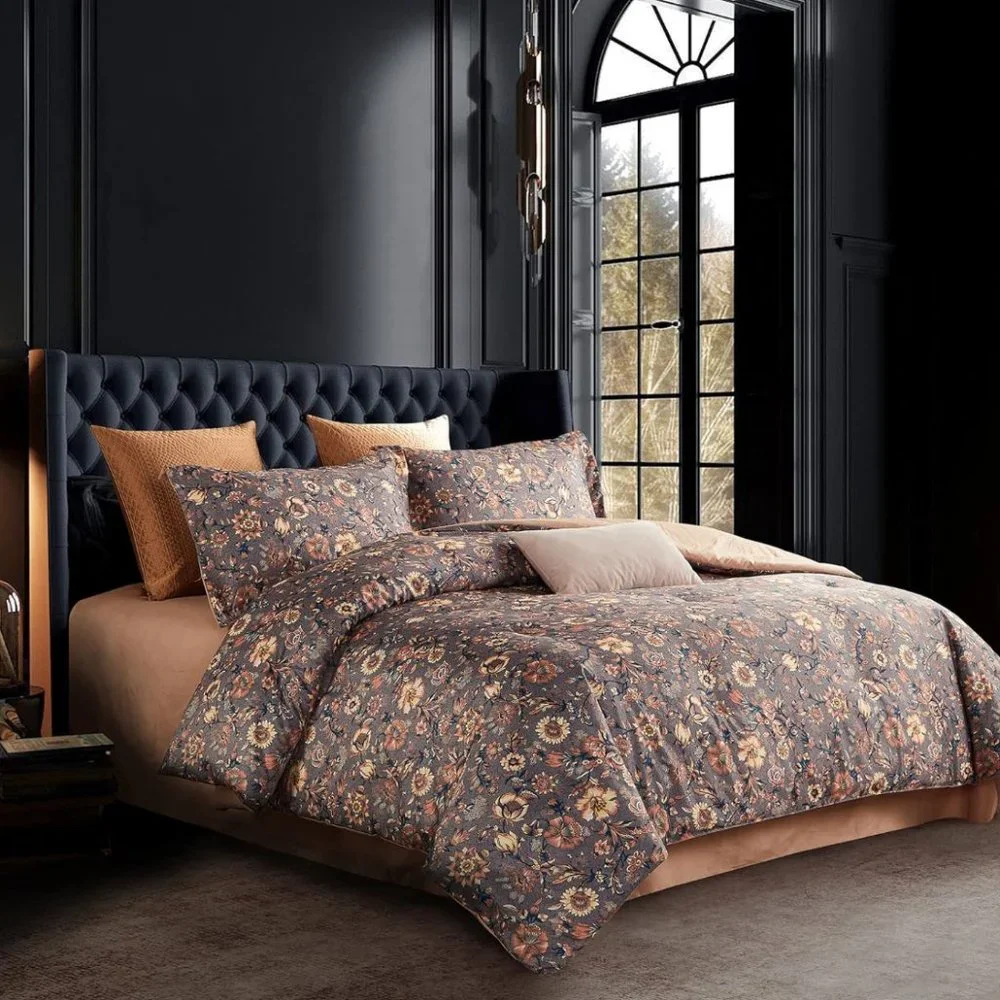 Boho Bliss: Paisley Floral Duvet Cover Set with Pillowcases